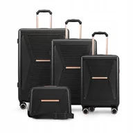Walizki - PUCCINI Zestaw WALIZEK Podróżnych +Kuferek Poliwęglan PC Komplet Twarde 4w1 - miniaturka - grafika 1