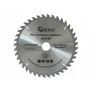 Geko Piła do drewna 250x32mm 40zębów G00145 G00145 - Tarcze do pił - miniaturka - grafika 1
