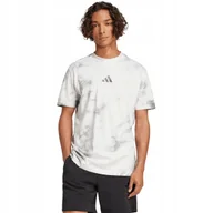 Koszulki męskie - Koszulka męska adidas All Szn Wash Tee biało-szara IX1260 XL - miniaturka - grafika 1