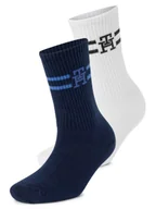 Skarpetki damskie - Tommy Hilfiger Skarpety w 2-paku Kobiety Bawełna biały|niebieski jednolity, 35-38 - miniaturka - grafika 1
