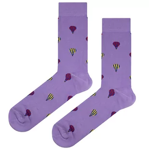 Skarpety fioletowe w balony EM 98 - EM Men's Accessories - Skarpetki męskie - miniaturka - grafika 1