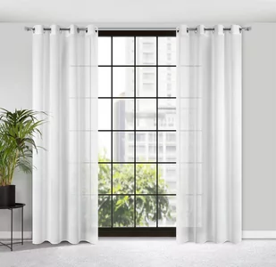 Firana Dekoracyjna Margo 140 x 250 Przelotki Biały - Firany - miniaturka - grafika 3