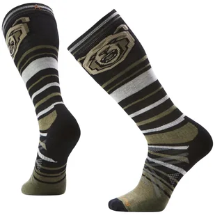 Skarpety narciarskie Smartwool Ski Full Cushion Growling Grizzly OTC Rozmiar skarpet: 42-45 / Kolor: czarny/zielony - Skarpetki męskie - miniaturka - grafika 1