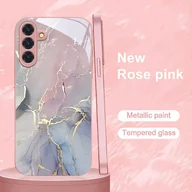 Etui i futerały do telefonów - TEMU Fioletowy Gradient z Złotym Teksturowanym Nadrukiem, Etui na Telefon Kompatybilne z Galaxy S9+/S10/S20+/S20 Ultra/S21 5G/S21+/S22/S23 PLUS/S24 - miniaturka - grafika 1