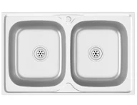 Zlewozmywaki - Elior Dwukomorowy zlewozmywak ze stali nierdzewnej S8-Z23 - miniaturka - grafika 1