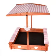 Place zabaw - Piaskownica drewniana 180 kg DASZEK+dodatki/Róż Polski Produkt - miniaturka - grafika 1