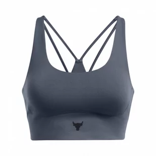 Damski biustonosz treningowy Under Armour Project Rock Let's Go Grind Sportlette - szary - UNDER ARMOUR - Bielizna sportowa damska - miniaturka - grafika 1