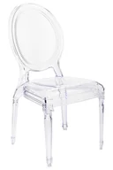 Krzesła - King Home Krzesło PRINCE transparentne - poliwęglan KH010100201 - miniaturka - grafika 1