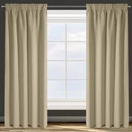 Zasłony - Zasłona Parisa na taśmie 135x270 Beżowa Eurofirany - miniaturka - grafika 1