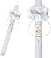 Dewocjonalia - Świeca na chrzest ze zdjęciem dziecka Model G11 - miniaturka - grafika 1