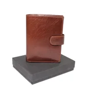 Portfele - Portfel Męski Skóra Naturalna Polska Galanteria (PL) Duży Pionowy Komin Na Bilon BRĄZOWY N62L RFID 12,5 x 10 x 2,5 [cm] - miniaturka - grafika 1