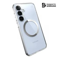 Etui i futerały do telefonów - Speck Presidio Perfect-Clear Magnet - Etui Samsung Galaxy S25+ / S24+ MagSafe (Clear / Chrome Finish / Serene Silver) - miniaturka - grafika 1