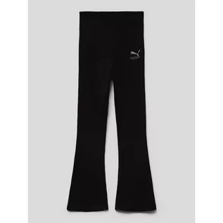 Spodnie i spodenki dla dziewczynek - Legginsy z wyhaftowanym logo - Puma - grafika 1