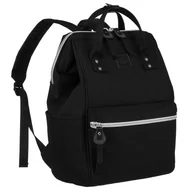 Torby na laptopy - Duży plecak damski z poliestru w czarnym kolorze z miejscem na laptopa i portem USB - Peterson - miniaturka - grafika 1