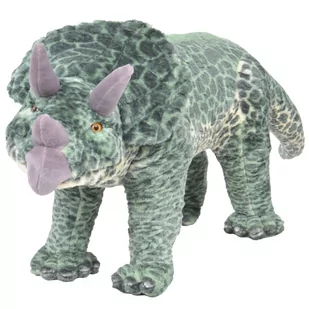 vidaXL vidaXL Pluszowy triceratops, stojący, zielony, XXL - Maskotki i pluszaki - miniaturka - grafika 1