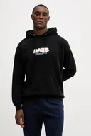 Bluzy męskie - Rip Curl bluza RAW ENERGY męska kolor czarny z kapturem z nadrukiem 092MFL - miniaturka - grafika 1