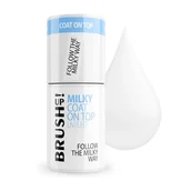 Lakiery do paznokci - BrushUp! Milky Coat On Top mleczny top hybrydowy Follow The Milky Way 5g - miniaturka - grafika 1