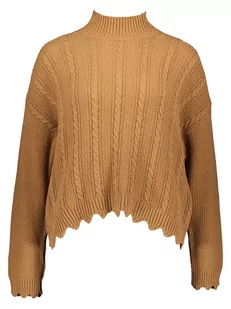ONLY Sweter "Esma" w kolorze karmelowym - Swetry damskie - miniaturka - grafika 1