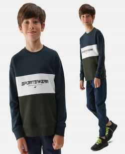 4F BLUZA CHŁOPIĘCA DRESOWA SPORTOWA NIEROZPINANA - Bluzy dla chłopców - miniaturka - grafika 1