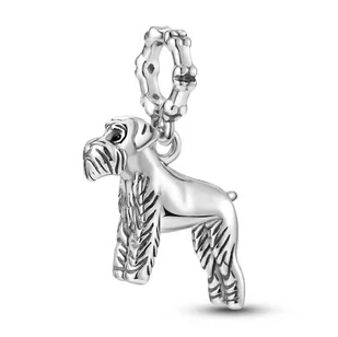 Zawieszka SREBRO 925 Charms koralik do PANDORA Pies Sznaucer - Wisiorki - miniaturka - grafika 1