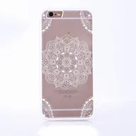 Etui i futerały do telefonów - Etui na telefon komórkowy Mandala do Samsung Galaxy S6 Etui ochronne z motywem indyjskiej koronki Pokrowiec na torbę Bumper Biały - miniaturka - grafika 1