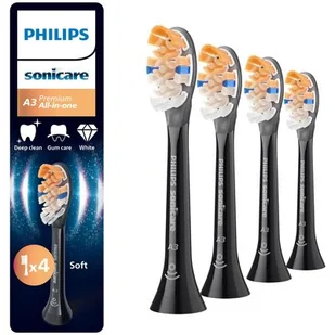 Oryginalne końcówki Philips Sonicare HX9094/88 Miękkie włókna (4 szt. zapas na rok) (Kompleksowa zaawansowana pielęgnacja) - Końcówki do szczoteczek elektrycznych - miniaturka - grafika 1