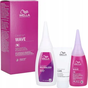 Wella Professionals Wave N Set Wella Professionals: Perm Service Care, Hair Lotion Treatment, Post-treatment, 30 ml + Curl & Wave, Hair Perm Neutralizer, Perm Hair, For Normal To Resistant Hair, 100 ml + Creatine+ Wave N, Hair Perm Lotion, Waves, For - Kosmetyki do stylizacji włosów - miniaturka - grafika 1