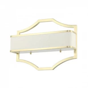 Orlicki Design Kinkiet LAMPA klasyczna Gerdo Parette Old Gold metalowa OPRAWA prostokątna ścienna złota kremowa - Lampy ścienne - miniaturka - grafika 1