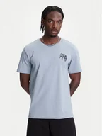 Koszulki męskie - Converse T-Shirt Skeleton Party 10027726-A03 Błękitny Regular Fit - miniaturka - grafika 1