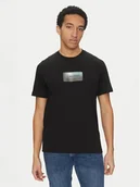 Koszulki męskie - Calvin Klein T-Shirt K10K114174 Czarny Regular Fit - miniaturka - grafika 1