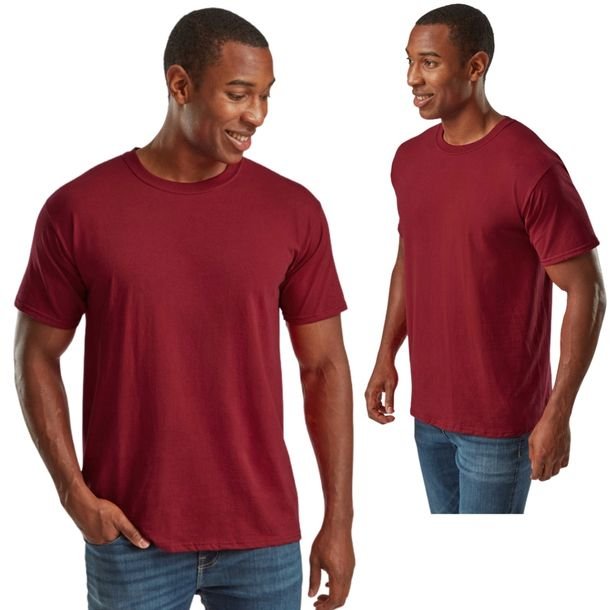 Koszulka Męska T-shirt Fruit of the Loom Valueweight casual Ceglasty XL