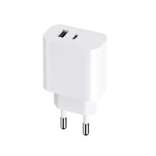 Maxlife szybka ładowarka sieciowa PD QC MXTC-06 1x USB-C 1x USB 30W Biała - Ładowarki do telefonów - miniaturka - grafika 1