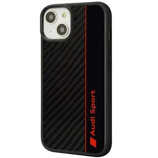 Etui Audi Carbon Fiber Stripe na iPhone 14 - czarne AUS-TPUPCIP14-R8/D1-BK - Etui i futerały do telefonów - miniaturka - grafika 3