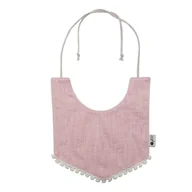 Śliniaki i fartuszki - Hi Little One śliniak wiązany BOHO LEO Rose Pom Pom - miniaturka - grafika 1