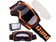 Gogle i okulary motocyklowe - Gogle IMX Dust MX Orange/Black + 2 szyby (jasna i ciemna) w zestawie - miniaturka - grafika 1