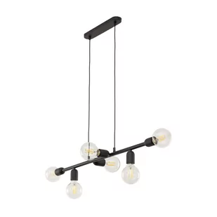 Lampa Wisząca Porto 5721 6Xe27 Czarna - Lampy sufitowe - miniaturka - grafika 1