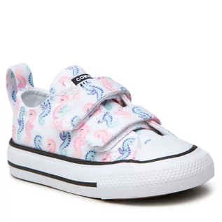 Trampki damskie - Converse Trampki Ctas 2v Ox 772751C White/Storm Pink/Light Dew - grafika 1