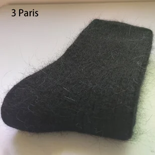 TEMU Zimowe Termiczne Skarpety Damskie z Nadrukiem Króliczej Sierści – Super , Średniej Długości, Jednokolorowe w Paski Boczne, Elegancki Design na - Skarpetki damskie - miniaturka - grafika 1