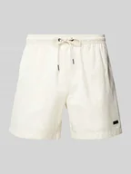 Kąpielówki męskie - Spodenki kąpielowe o kroju relaxed fit z naszywką z logo model ‘Jacques’ - miniaturka - grafika 1