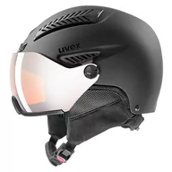 Kaski narciarskie - UVEX, Kask narciarski, HLMT 600 Visor 566236, czarny, rozmiar 57/59 - miniaturka - grafika 1