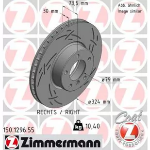 Tarcza hamulcowa ZIMMERMANN 150.1296.55 - Tarcze hamulcowe - miniaturka - grafika 1