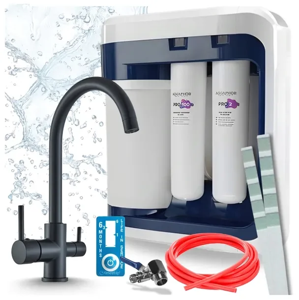 Filtr Do Wody Pod Zlew Aquaphor Ro 202s Pro I Kran Kuchenny Czarny Stojący