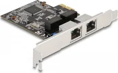 Karty sieciowe - Karta sieciowa Delock DeLOCK PCIE x1 to 2x RJ45 Gbit, network camera 88615 - miniaturka - grafika 1