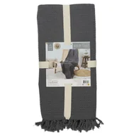 Narzuty - Fernity Narzuta na łóżko waflowana 120x150 cm grafitowa - miniaturka - grafika 1