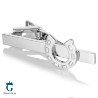 Spinki do mankietów i krawatów - Spinka do krawata Podkowa X2 T25 - miniaturka - grafika 1