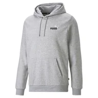 Bluzy sportowe męskie - Męska bluza z kapturem i małym dwukolorowym logo Essentials+ PUMA - miniaturka - grafika 1