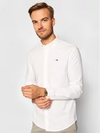 Koszule męskie - Tommy Jeans Koszula Oxford DM0DM09594 Biały Slim Fit - miniaturka - grafika 1