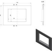Akcesoria kominkowe - Kratki.pl Rama portalowa szlifowana do wkładu OLIWIA gilotyna RAMA/OLIWIA/G/SZLIF - miniaturka - grafika 1