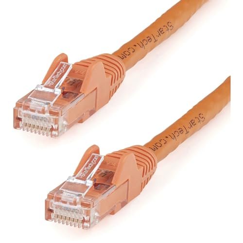 StarTech.com Kabel Ethernet Cat6 – 1,5 m – pomarańczowy – kabel krosowy – kabel typu Snagless Cat6 – długi kabel sieciowy – kabel Ethernet – kabel Cat 6 – 1,5 m (N6PATCH50OR)