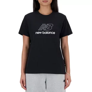 Koszulka New Balance WT41816BK - czarna - Koszulki i topy damskie - miniaturka - grafika 1